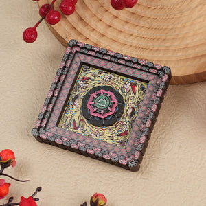 NNEDSZ 2-PCS 3D Wooden Fridge Magnet - Dunhuang Art Style, Creative Gift (Style 2)