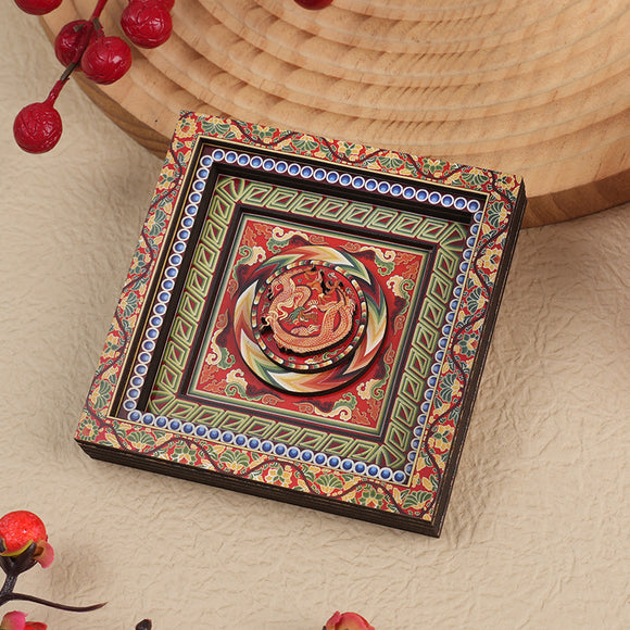 NNEDSZ 2-PCS 3D Wooden Fridge Magnet - Dunhuang Art Style, Creative Gift (Style 3)
