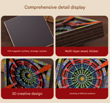 NNEDSZ 2-PCS 3D Wooden Fridge Magnet - Dunhuang Art Style, Creative Gift (Style 4)