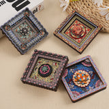 NNEDSZ 2-PCS 3D Wooden Fridge Magnet - Dunhuang Art Style, Creative Gift (Style 4)