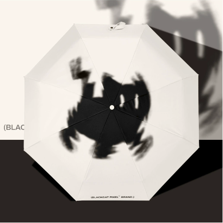 NNEDSZ Pixel Cat Cute Cartoon Umbrella - Sun/Rain Umbrella