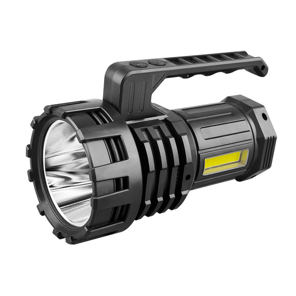 NNEDSZ Black LED Searchlight - Rechargeable Handheld Spotlight, 500m Range, Long Lasting
