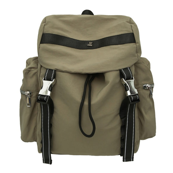 NNEDSZ Army Green Lightweight Nylon Backpack - Water Resistant Travel Daypack for Women & Men