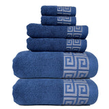 NNEDSZ Blue Luxury Cotton Towel Set - 6-Piece Highly Absorbent Bath & Hand Towels