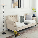 NNEDSZ 2 Pcs White Elegant Polyester Sofa Cover - Full Protection Against Cat Scratches & Wear