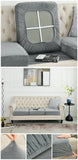 NNEDSZ 2 Pcs Grey Elegant Polyester Sofa Cover - Full Protection Against Cat Scratches & Wear