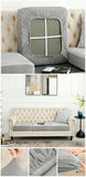 NNEDSZ 2 Pcs Light Grey Elegant Polyester Sofa Cover - Full Protection Against Cat Scratches & Wear