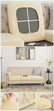NNEDSZ 2 Pcs Beige Elegant Polyester Sofa Cover - Full Protection Against Cat Scratches & Wear