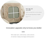 NNEDSZ 2 Pcs Beige Elegant Polyester Sofa Cover - Full Protection Against Cat Scratches & Wear