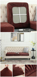 NNEDSZ 2 Pcs Coffee Elegant Polyester Sofa Cover - Full Protection Against Cat Scratches & Wear