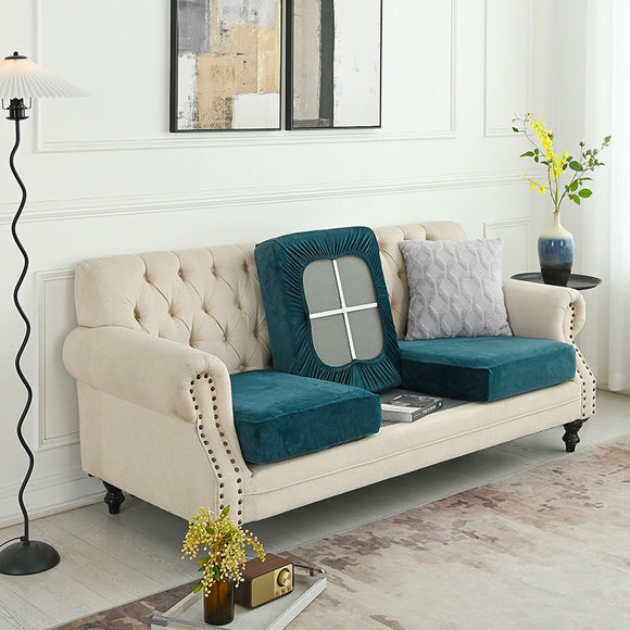NNEDSZ 2 Pcs Green Elegant Polyester Sofa Cover - Full Protection Against Cat Scratches & Wear