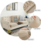 NNEDSZ 2 Pcs Dark Grey Elegant Polyester Sofa Cover - Full Protection Against Cat Scratches & Wear