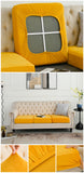 NNEDSZ 2 Pcs Yellow Elegant Polyester Sofa Cover - Full Protection Against Cat Scratches & Wear