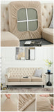 NNEDSZ 2 Pcs Khaki Elegant Polyester Sofa Cover - Full Protection Against Cat Scratches & Wear