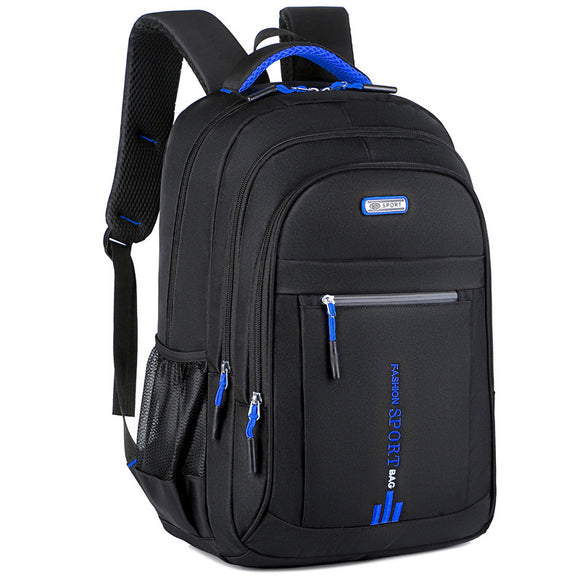 NNEDSZ Black And Blue Large Capacity Business Backpack for Men and Women - Waterproof Laptop School Bag with Breathable Design