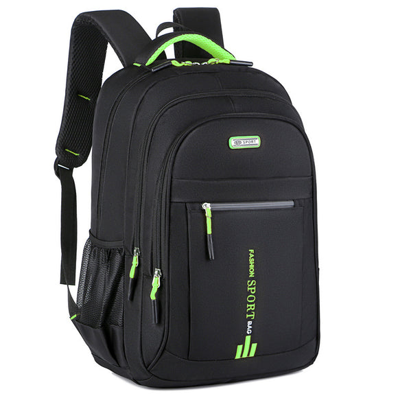 NNEDSZ Black And Green Large Capacity Business Backpack for Men and Women - Waterproof Laptop School Bag with Breathable Design