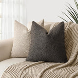 NNEDSZ 2 Pcs Pink Luxury Boucle Pillow Cover - Solid Color Faux Shearling Cushion Case for Sofa, 45x45cm, 230g (Pillow Insert Not Included)