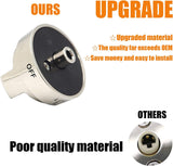 NNEDSZ 2 Pcs Silver AEZ73453509 Oven Stove Knob Assembly - Stainless Steel Replacement for AEZ72909008, Easy Install & Durable Upgrade