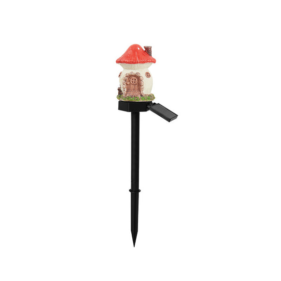 NNEDSZ Style 2 White And Red Solar Resin Garden Stake Light - Outdoor Landscape Light for Yard and Patio Decor
