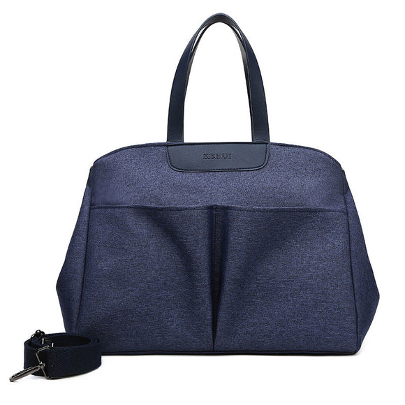 NNEDSZ Size Large Dark Blue Stylish Multi-Function Diaper Bag - Insulated Tote with Shoulder Strap for Baby Essentials
