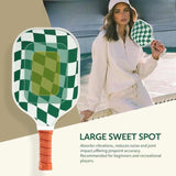 NNEDSZ Set 1 White  And Green T700 Carbon Fiber Pickleball Paddle Set - 2 Paddles, 4 Balls, and Portable Carry Bag for Adults and Students