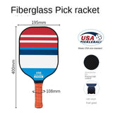 NNEDSZ Style 1 Colorful  Geometric Patterns Fiberglass Pickleball Paddle Set - 2 Paddles, 4 Balls, and Portable Carry Bag for Outdoor Play