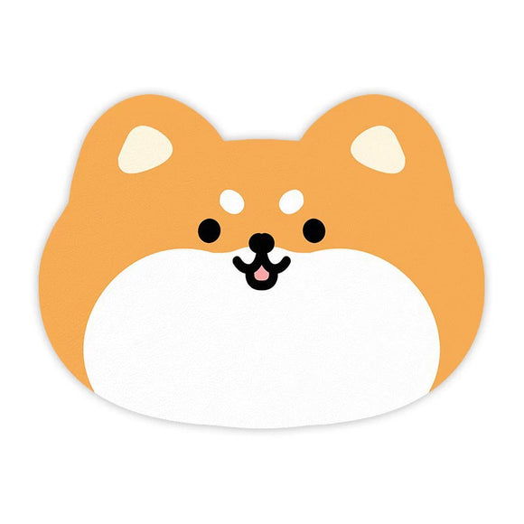 NNEDSZ 2 Pcs Style 9 Yellow Puppy pattern Cartoon Pet Feeding Mat for Cats & Dogs - Absorbent Diatom Mud Splash-Proof Mat, Easy to Clean