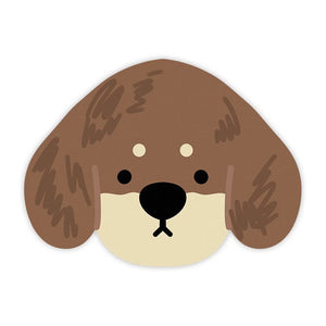 NNEDSZ 2 Pcs Style 11 Brown Puppy pattern Cartoon Pet Feeding Mat for Cats & Dogs - Absorbent Diatom Mud Splash-Proof Mat, Easy to Clean