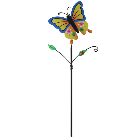 NNEDSZ Colorful Butterfly Pattern Charming Metal Garden Stakes | Welcome Yard & Lawn Decor