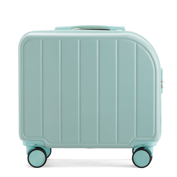 NNEDSZ Light Blue Compact 18-Inch Carry-On Suitcase | Lightweight ABS Hardside Spinner Luggage