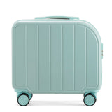 NNEDSZ Light Blue Compact 18-Inch Carry-On Suitcase | Lightweight ABS Hardside Spinner Luggage