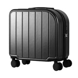 NNEDSZ Black Compact 18-Inch Carry-On Suitcase | Lightweight ABS Hardside Spinner Luggage
