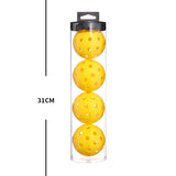NNEDSZ 2 Tubes Red Outdoor Pickleball Balls 4-Pack - Durable 40-Hole Design with Carry Tube(8 balls in total)