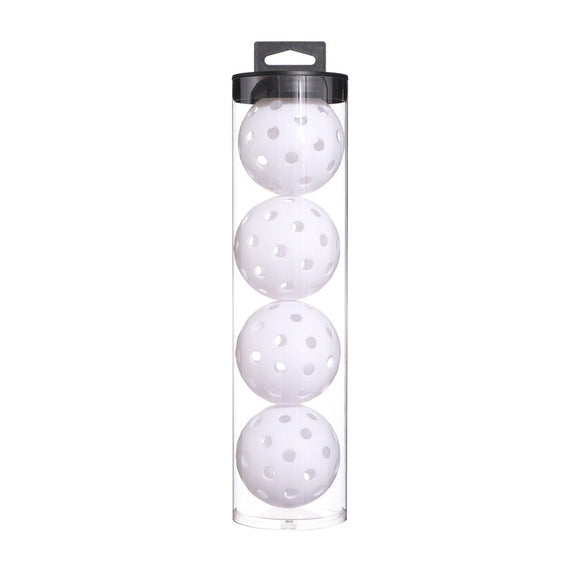 NNEDSZ 2 Tubes White Outdoor Pickleball Balls 4-Pack - Durable 40-Hole Design with Carry Tube(8 balls in total)