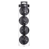 NNEDSZ 2 Tubes Black Outdoor Pickleball Balls 4-Pack - Durable 40-Hole Design with Carry Tube(8 balls in total)