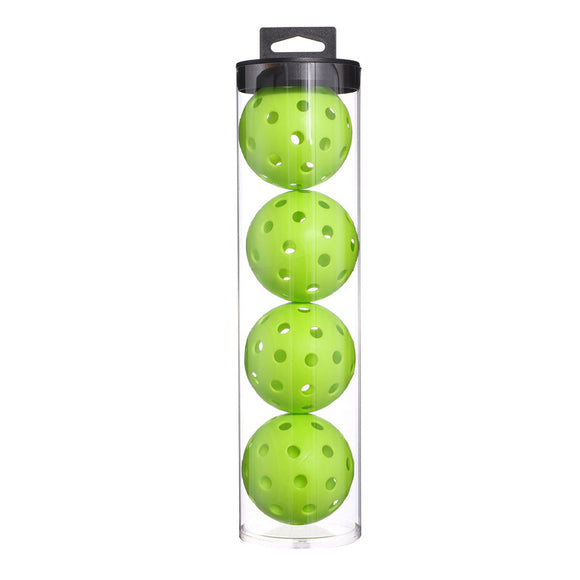 NNEDSZ 2 Tubes Green Outdoor Pickleball Balls 4-Pack - Durable 40-Hole Design with Carry Tube(8 balls in total)