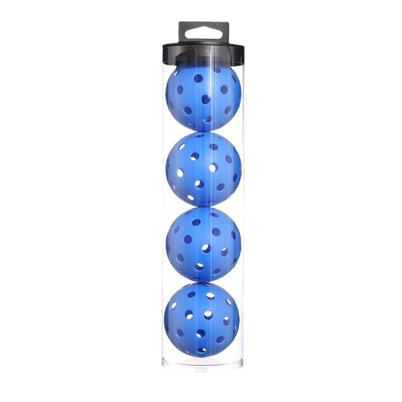 NNEDSZ 2 Tubes Blue Outdoor Pickleball Balls 4-Pack - Durable 40-Hole Design with Carry Tube(8 balls in total)