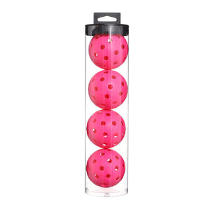 NNEDSZ 2 Tubes Pink Outdoor Pickleball Balls 4-Pack - Durable 40-Hole Design with Carry Tube(8 balls in total)