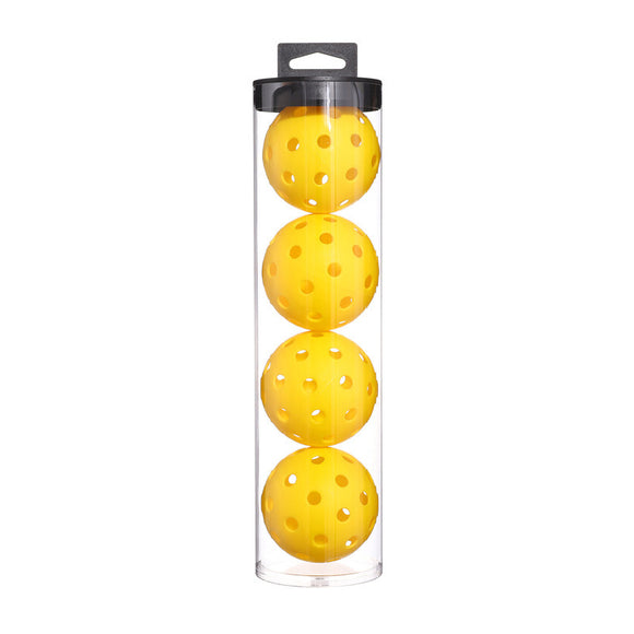 NNEDSZ 2 Tubes Yellow Outdoor Pickleball Balls 4-Pack - Durable 40-Hole Design with Carry Tube(8 balls in total)