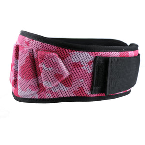 NNEDSZ Size XL Pink Camouflage Camo Weightlifting Belt - EVA Nylon Gym Belt for Squats, Deadlifts & Lumbar Support