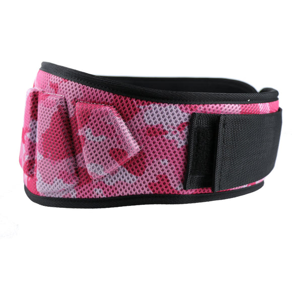 NNEDSZ Size XL Pink Camouflage Camo Weightlifting Belt - EVA Nylon Gym Belt for Squats, Deadlifts & Lumbar Support