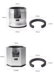 Silver Round Professional Aluminum Espresso Tamping Station - Adjustable Portafilter Holder Stand