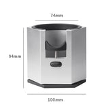 Silver Diamond Professional Aluminum Espresso Tamping Station - Adjustable Portafilter Holder Stand