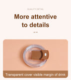 Pink 316 Stainless Steel Rechargeable Electric Self-Stirring Mug - 420ml Automatic Mixing Cup with Magnetic Rotor