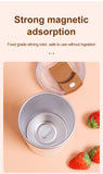 Light Blue 316 Stainless Steel Rechargeable Electric Self-Stirring Mug - 400ml Automatic Mixing Cup with Magnetic Rotor