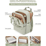 NNEDSZ Green Large Capacity Travel Laptop Backpack - Sleek Business Shoulder Bag with Padded Compartment