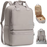 NNEDSZ Khaki Large Capacity Travel Laptop Backpack - Sleek Business Shoulder Bag with Padded Compartment