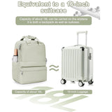 NNEDSZ Khaki Large Capacity Travel Laptop Backpack - Sleek Business Shoulder Bag with Padded Compartment