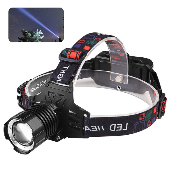 NNEDSZ Rechargeable White Laser Headlamp - Long-Range Zoomable Headlight for Night Fishing and Hiking
