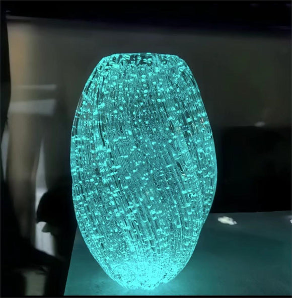 NNEDSZ Maltose Vase Luminous INS-Style Glass Vase Modern Minimalist Hydroponic Flower Holder Creative Desktop Decorative Floral Arrangement